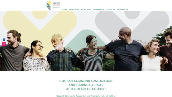 Screenshot of the Gosport Community Association website