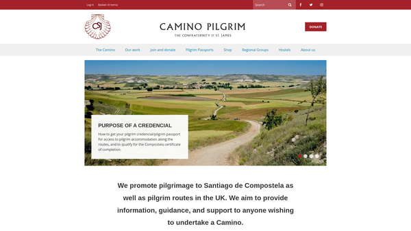 Screenshot of the The Confraternity Of Saint James website