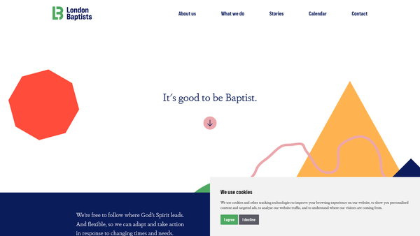 Screenshot of the The London Baptist Association website