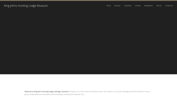 Screenshot of the The Axbridge & District Museum Trust website