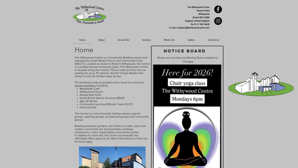 Screenshot of the The South Bristol Church And Community Trust website