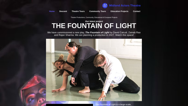 Screenshot of the Midland Actors Theatre website