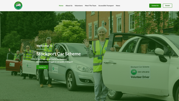 Screenshot of the Stockport Care Schemes website