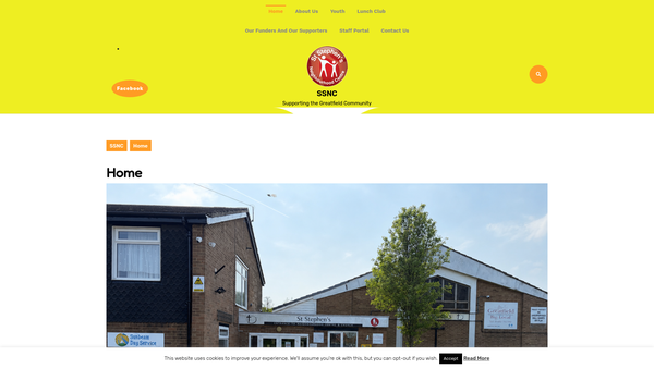 Screenshot of the St. Stephen's Neighbourhood Centre Ltd website