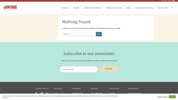 Screenshot of the Courthouse Community Centre website