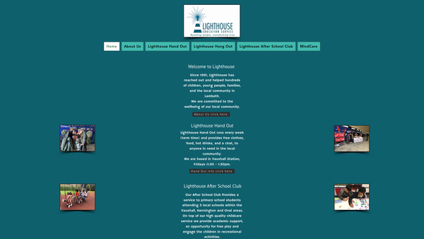 Screenshot of the Lighthouse Education Service website