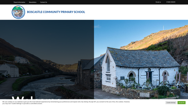Screenshot of the Boscastle School Association website