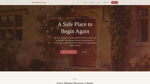 Screenshot of the The Whitworth Trust website