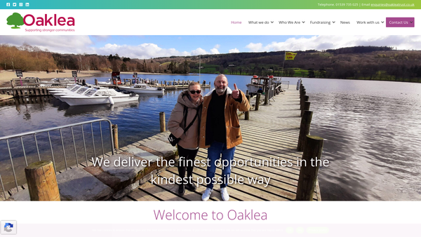 Screenshot of the The Oaklea Trust website