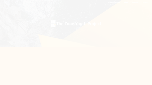 Screenshot of the The Zone Youth Project website