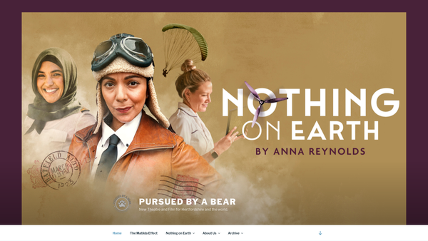Screenshot of the Pursued By A Bear Productions website
