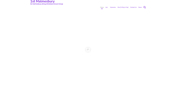 Screenshot of the 1st Malmesbury (King Athelstan) Scout Group website