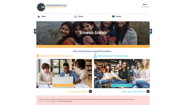 Screenshot of the The Walter And Liesel Schwab Charitable Trust website