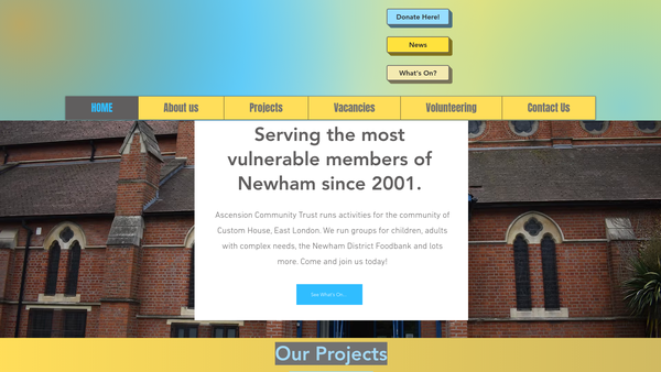 Screenshot of the Ascension Community Trust website