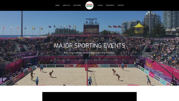 Screenshot of the 2k Plus International Sports Media website