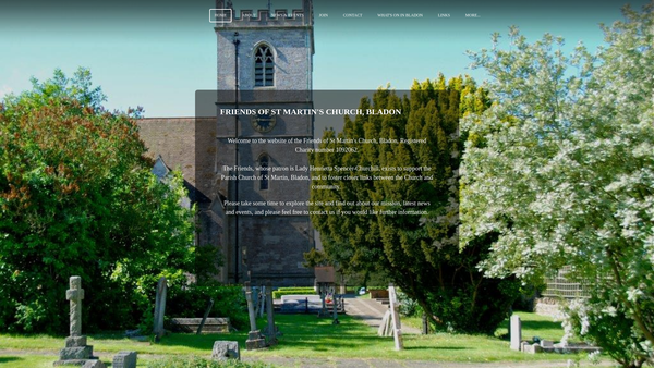 Screenshot of the Friends Of St Martin's Bladon website