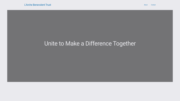 Screenshot of the L'arche Benevolent Trust website