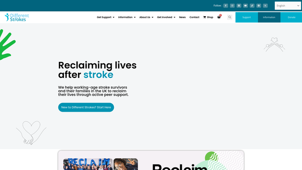 Screenshot of the Different Strokes (Trustees) Limited website