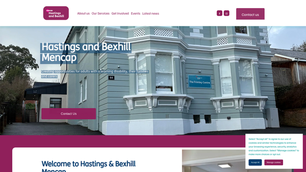 Screenshot of the Hastings And Bexhill Mencap Society website