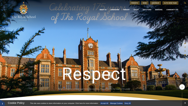 Screenshot of the The Royal Wolverhampton School Foundation website