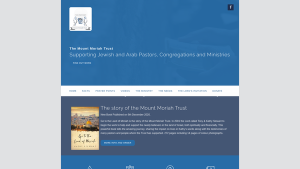 Screenshot of the The Mount Moriah Trust website