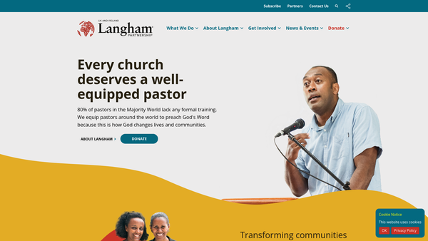 Screenshot of the The Langham Partnership (UK And Ireland) website