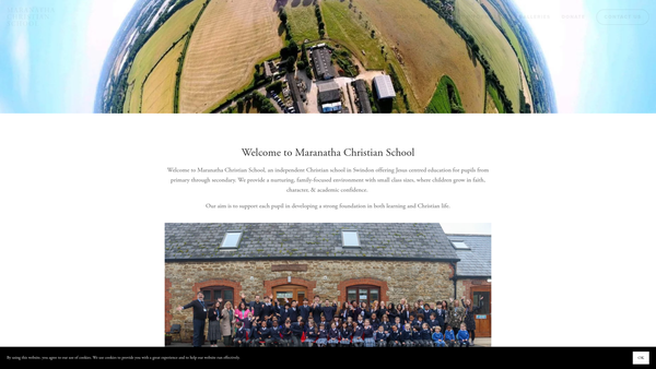 Screenshot of the New Maranatha Christian School Trust website