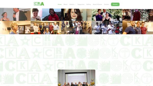 Screenshot of the The Caitlin Hurcombe Kickstart Fund website