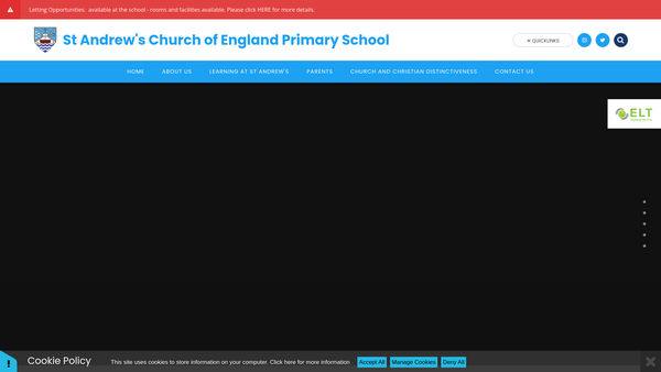 Screenshot of the Friends of St Andrews (Cobham) website