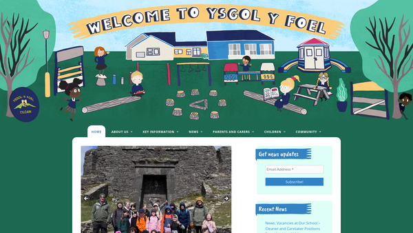 Screenshot of the Ysgol Y Foel PTA website
