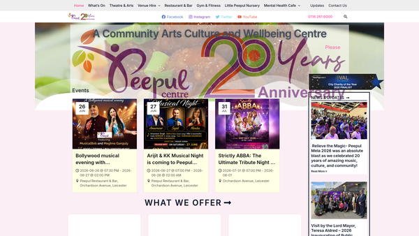 Screenshot of the Peepul Centre website