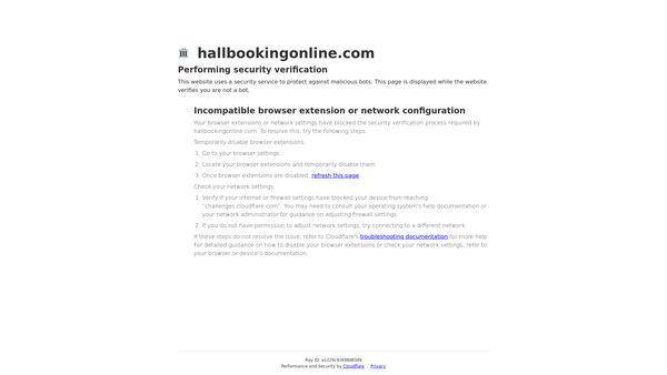 Screenshot of the Bembridge Village Hall Management Commitee website