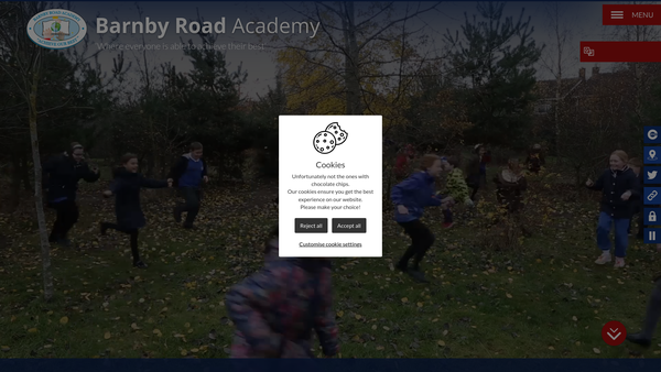Screenshot of the The Friends Of Barnby Road School website