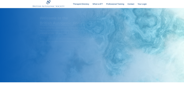 Screenshot of the British Autogenic Society Limited website