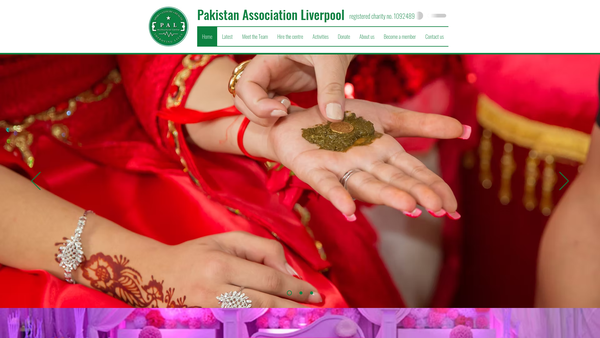 Screenshot of the Pakistan Association Liverpool website