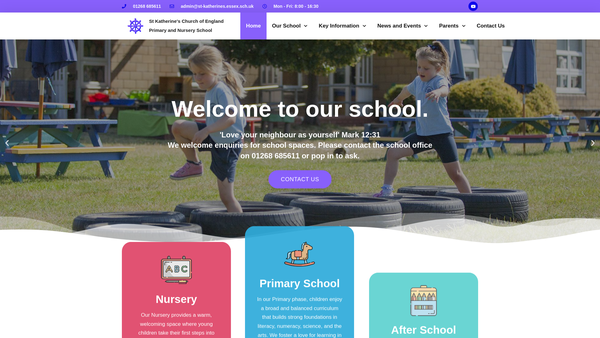Screenshot of the St Katherine's Parents Association website