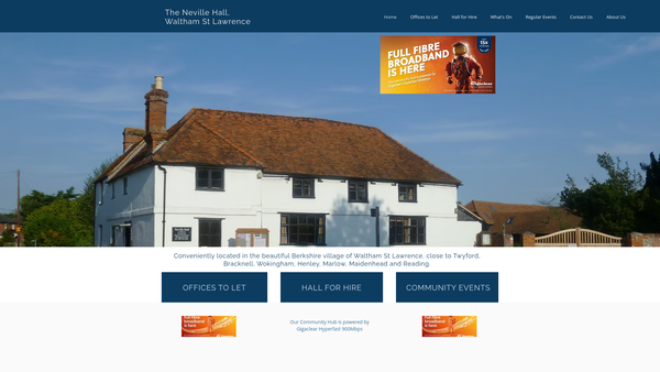 Screenshot of the The Neville Hall Charitable Trust, Waltham St Lawrence website