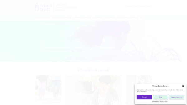 Screenshot of the Ivison Trust website