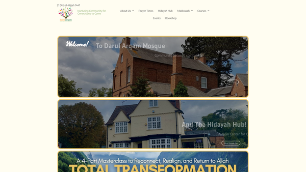 Screenshot of the Darul-Arqam Educational Trust website