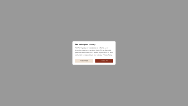 Screenshot of the Wild Impact Foundation website
