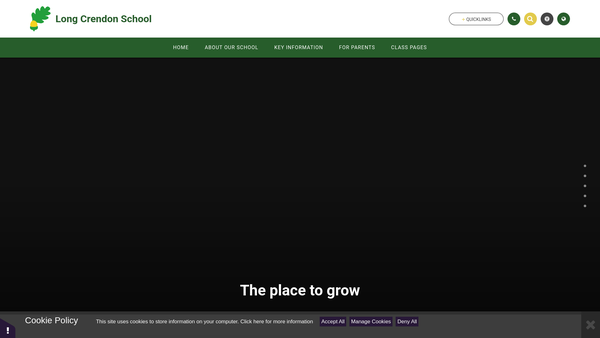 Screenshot of the Long Crendon School Fund website