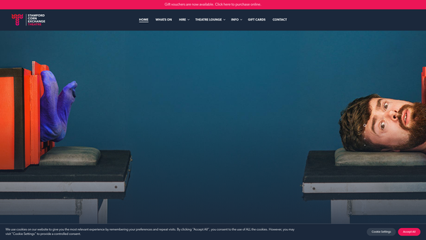 Screenshot of the Corn Exchange Theatre Company website