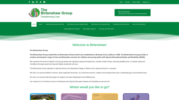Screenshot of the Birtenshaw website
