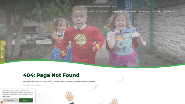 Screenshot of the Friends of St. Joseph's School Pudsey website