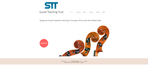 Screenshot of the European Suzuki Teaching Development Trust website