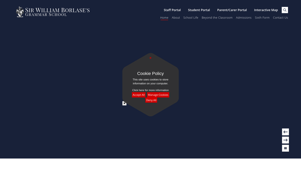 Screenshot of the Sir William Borlase Boat Club Support Group website
