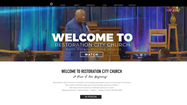 Screenshot of the Paga Outreach Ministries (Pom) website