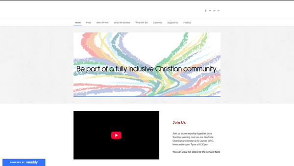 Screenshot of the Northern Lights Metropolitan Community Church website