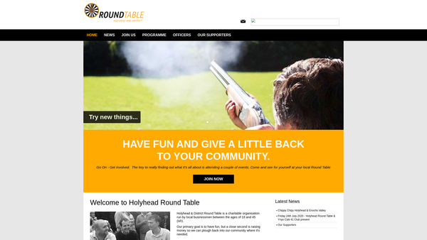 Screenshot of the Holyhead And District Round Table No 1032 website