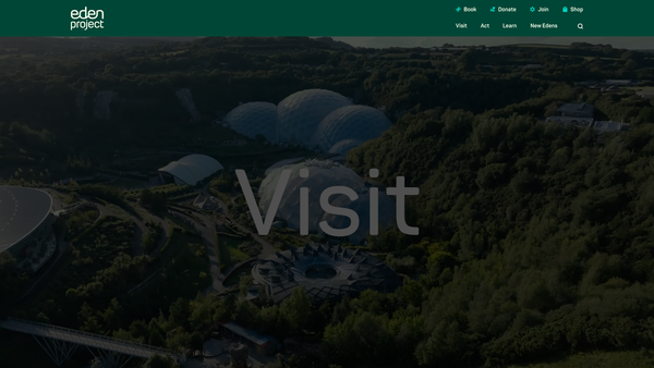 Screenshot of the The Eden Trust website